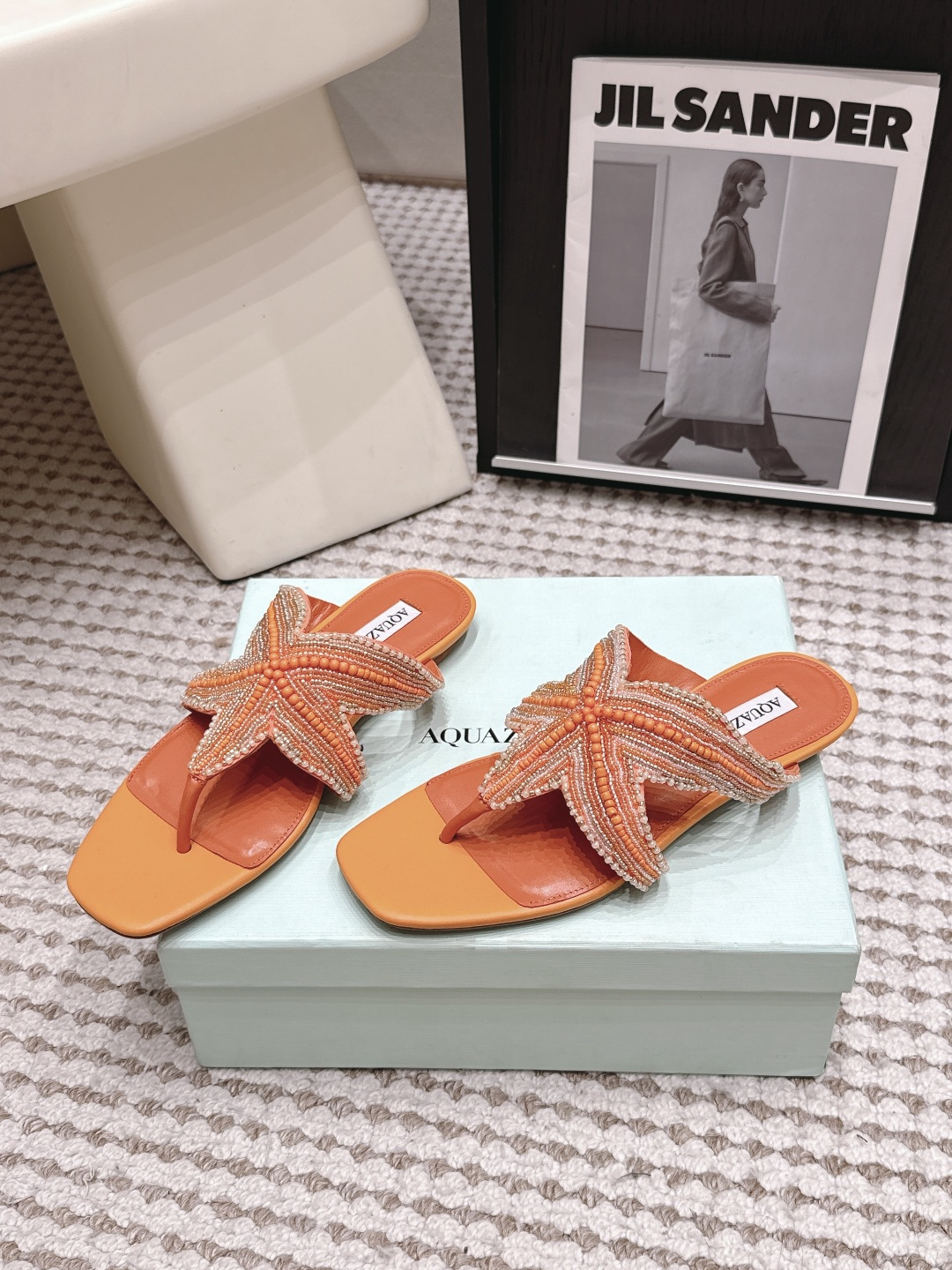 AQUAZZURA женские шлёпанцы с декоративными звездами