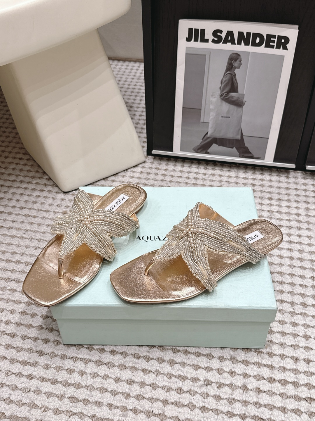 AQUAZZURA женские шлёпанцы с декором в виде звезд