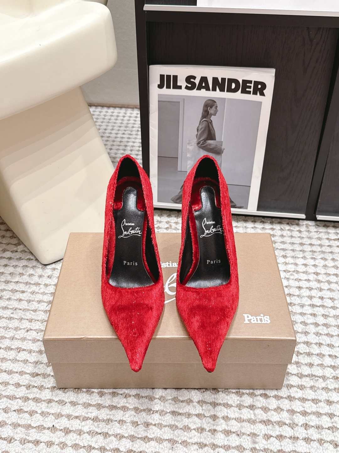 Женские красные туфли на высоком каблуке Christian Louboutin