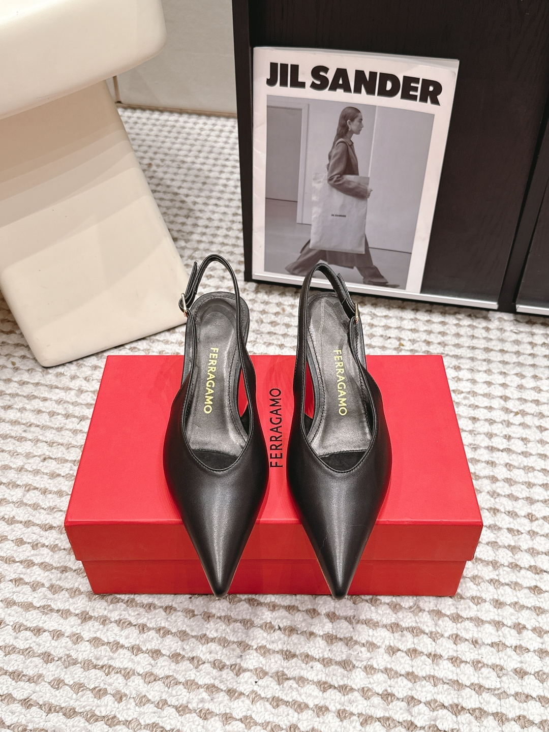 Женские туфли-слингбэки на высоком каблуке, Ferragamo