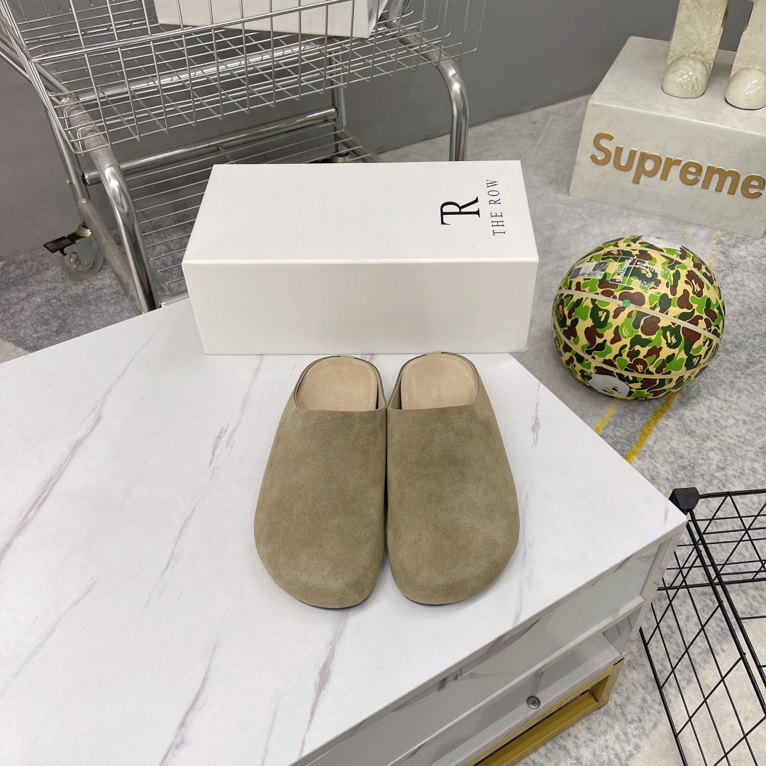 NO:164997,High-quality niche trendy brands with top quality!  The row Snowflake velvet half-pack half-tow Boken shoes!  Lightweight and comfortable!  Very good outfit, a must-have for simple fashion experts, Ins bloggers' favorites, not very eye-catching at first sight, but the more you look, the better you look. The more you go, the better you wear, the upper is imported cow back-velvet snowflake velvet original molded rubber sole Size: 35-40 with original packaging, color brown snowflakes, brown snowflakes, black snowflakes, gray green cow back-velvet light gray cow back-velvet, half-drag19860909高品质小众潮牌顶级品质！The row 雪花绒 牛反绒半包半拖博肯鞋！轻便舒适！ 特别好穿搭 简约时尚达人必备款 Ins博主的香饽饽 第一眼看到不太起眼但是越看越好看 越穿越好穿  鞋面采用进口牛反绒雪花绒 原版开模橡胶大底 码数:35-40 配原版包装 颜色咖色雪花绿色雪花棕色雪花黑色雪花 灰绿色牛反绒浅灰色牛反绒,半拖,Women's Shoes