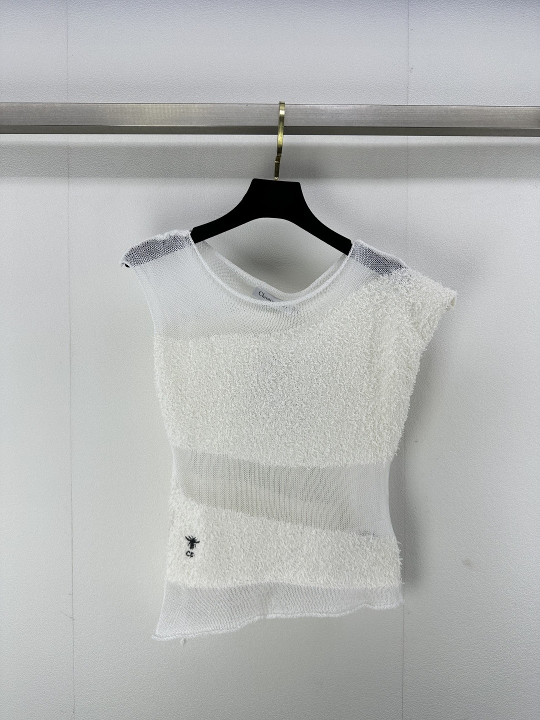 NO:320981,Dio* new details 25 Early spring new knitted towel embroidered vest, irregular texture splicing design, slight perspective effect, slim and fashionable and versatile 2 colors 3 codes SML, dior, alexander wang19860909Dio*上新细节 25 早春新款针织毛巾绣背心 肌理感拼接不规则设计 轻微透视效果 显瘦时髦又百搭 2色3码SML,,dior,alexander wang,Women's clothing