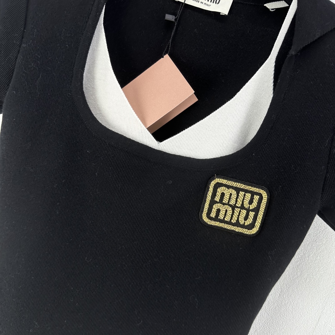 Miu Miu Women's Black Jersey Top with Logo Detail - Casual & Chic 5 cmp i1750608767356 2265 0 5