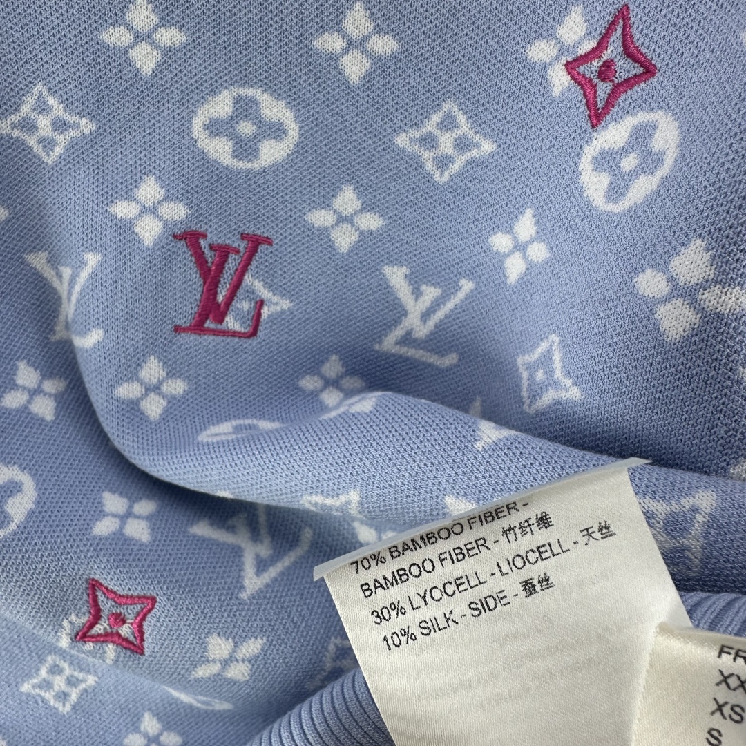 Louis Vuitton Monogram Jacquard Crewneck T-Shirt - Blue - Size S, M, L 8 cmp i1750696208923 1936 0 7