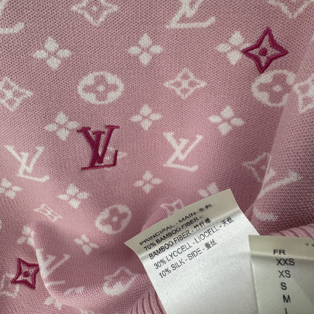 Louis Vuitton Pink Monogram Short Sleeve Knit Top Luxury Designer T-Shirt 8 cmp i1750696282516 7510 0 7