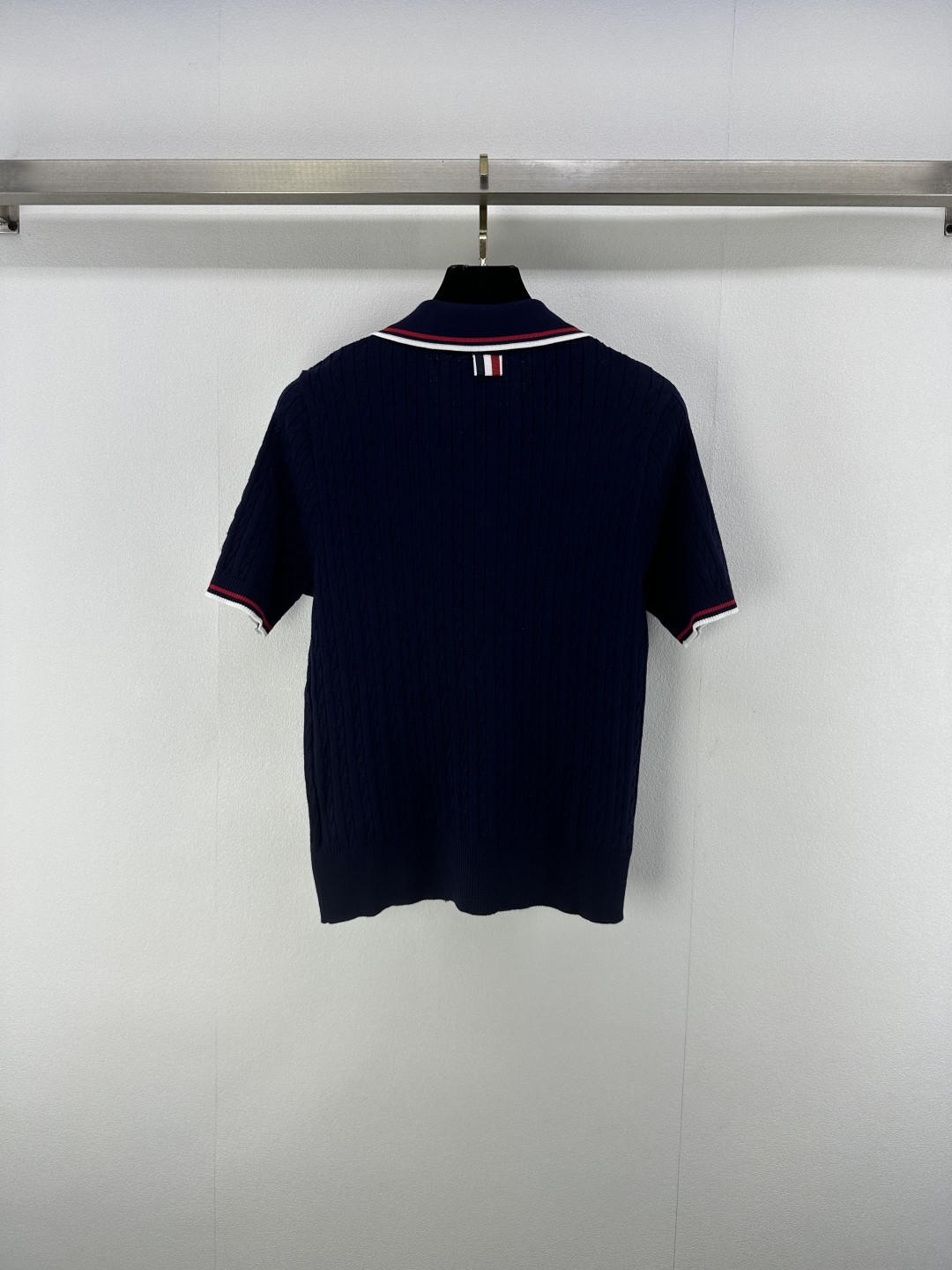 Thom Browne Women's Navy Knit Polo Shirt with Dog Embroidery 9 cmp i1750696343657 6576 0 8