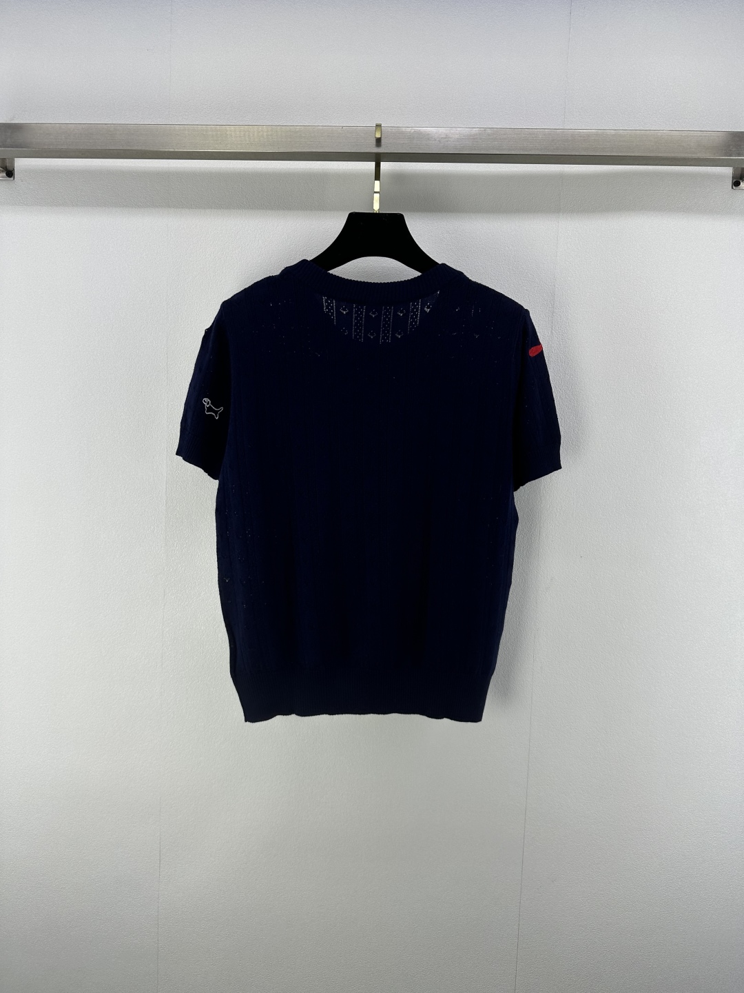 Thom Browne Women's Navy T-Shirt with Dog, Whale, and Lighthouse Embroidery 10 cmp i1750696664150 7961 0 8