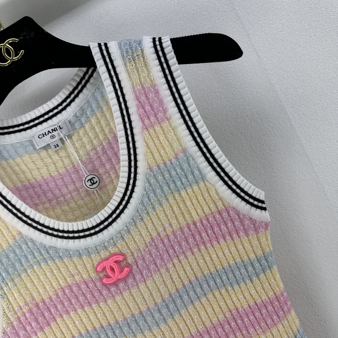 Chanel Women's Striped Knit Tank Top - Size S-L, Designer Fashion 3 cmp i1750778859472 4967 0 2