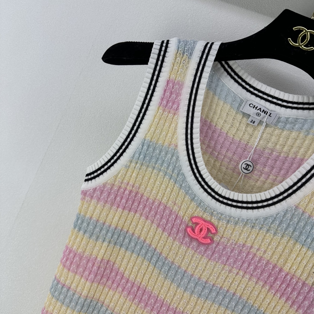 Chanel Women's Striped Knit Tank Top - Size S-L, Designer Fashion 4 cmp i1750778861249 2176 0 1
