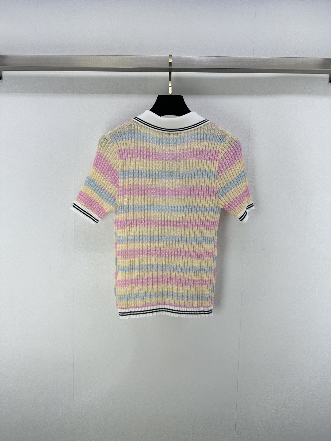 Chanel Women's Striped Knit Polo Shirt, Short Sleeve, Size S-L 9 cmp i1750778994958 7991 0 8