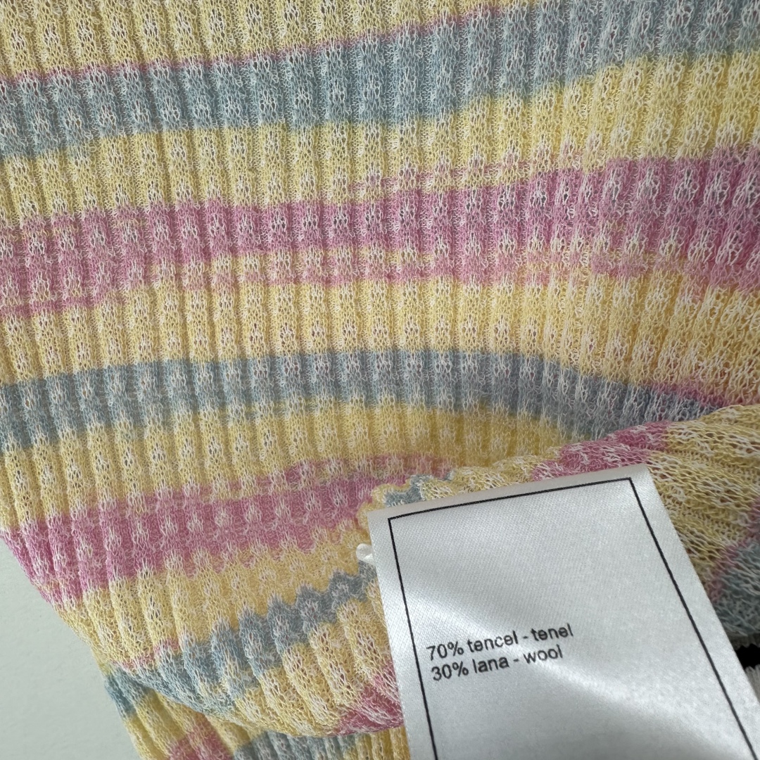Chanel Striped Knit T-Shirt, Short Sleeve Top, Women's Size S-L 9 cmp i1750779134088 3470 0 7