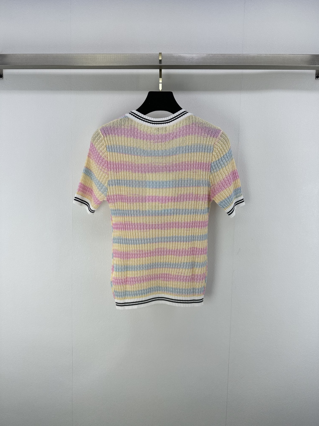 Chanel Striped Knit T-Shirt, Short Sleeve Top, Women's Size S-L 10 cmp i1750779136689 6882 0 8