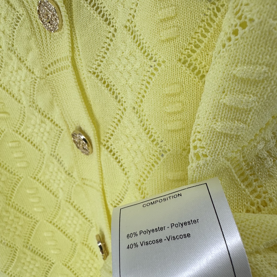 Chanel Women's Yellow Knit Vest Top with CC Logo, Size S-L 8 cmp i1750779295236 9111 0 7