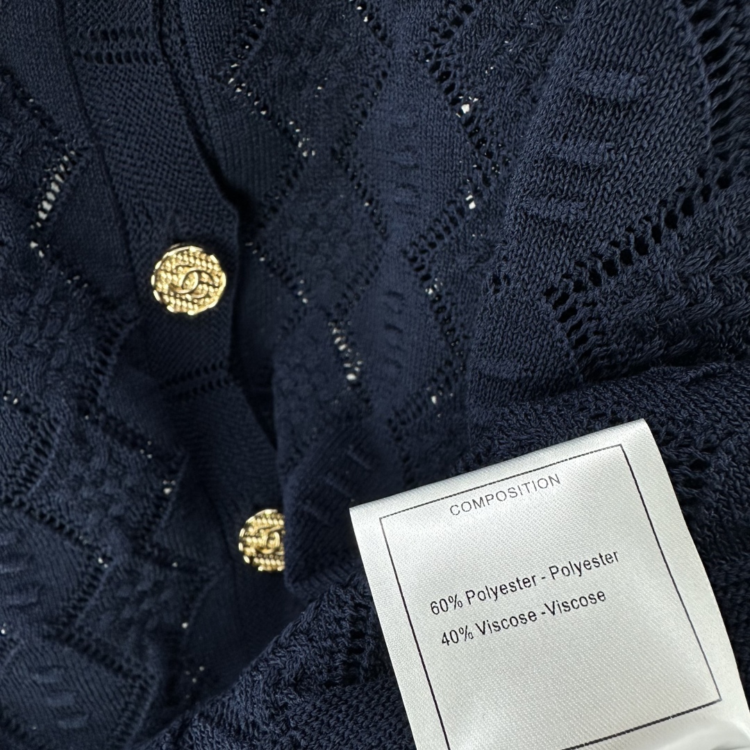 Chanel Women's Navy Knit Vest Sleeveless Top with CC Logo and Button Closure 8 cmp i1750779336107 2813 0 7
