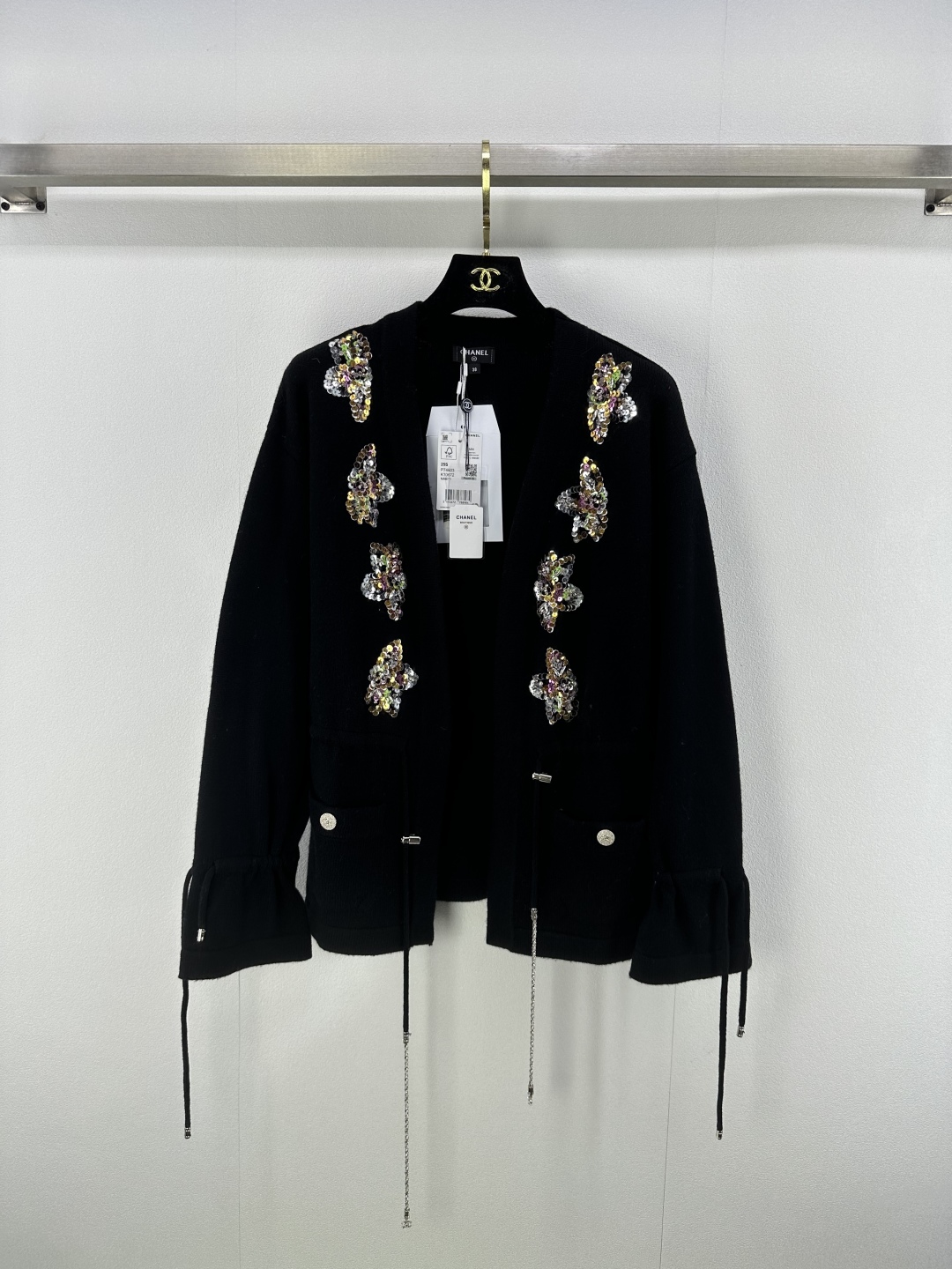 Chanel Black Cashmere Cardigan with Jeweled Floral Embellishments 2 cmp i1750782064201 3121 0 0