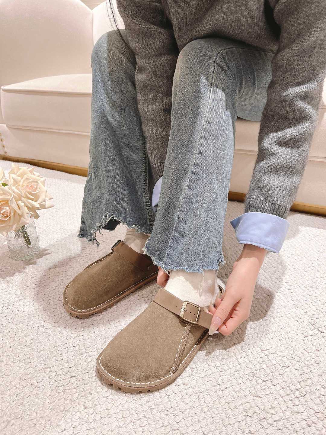 NO:578478,Picture of upper feet, half-floped furry shoes19860909上脚图,毛毛鞋半拖,Women's Shoes