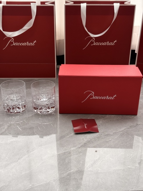 Baccarat Crystal Tumbler Set, Exquisite Glassware With Gift Box, Set of 2 1 Baccarat Crystal Tumbler Set, Exquisite Glassware With Gift Box, Set of 2