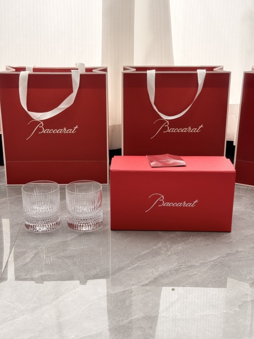 Baccarat Diamond Crystal Glass Set with Gift Box - Elegant Drinkware