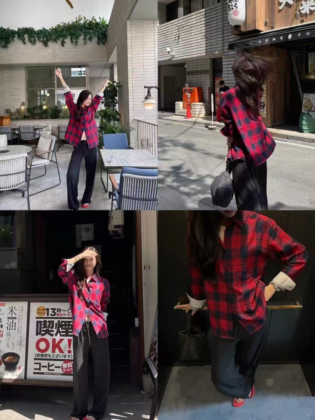Title: “High-Quality Women’s Clothes: Ethos of Classic Red Blues and Loose-Fit Style for Effortless Chic” - 图片 8