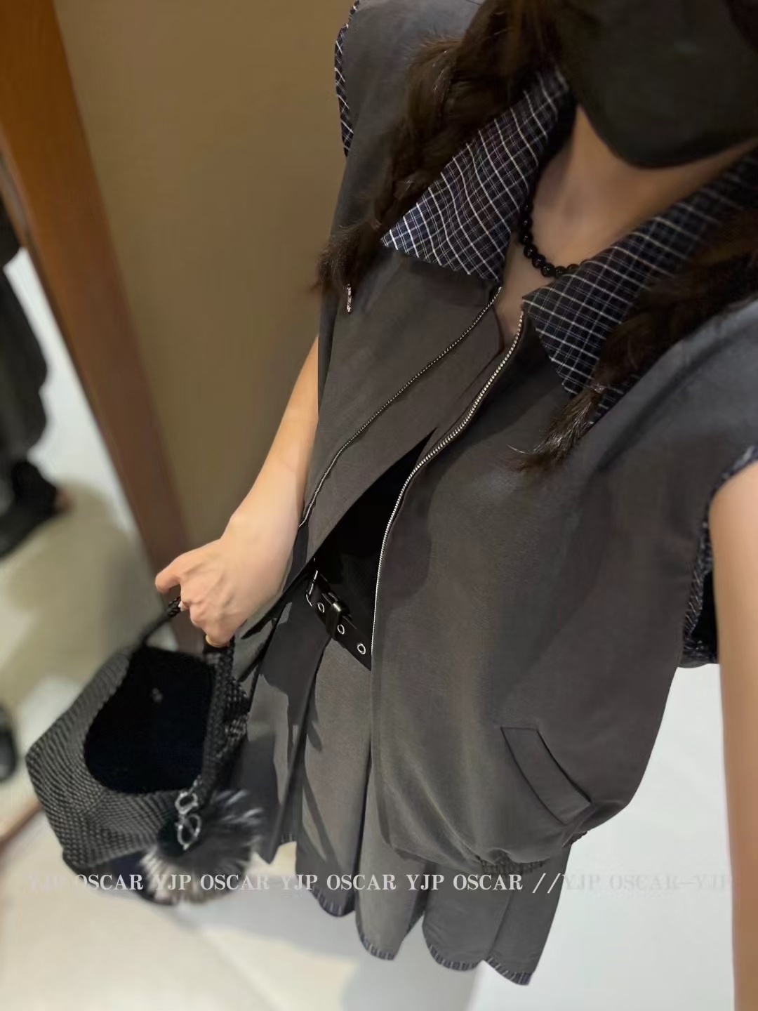 “High-End Quality Women’s Suit: Miu Master’s Sleeveless Collar Dress with Luxury Design | SMLXL Fashion Style” - 图片 5