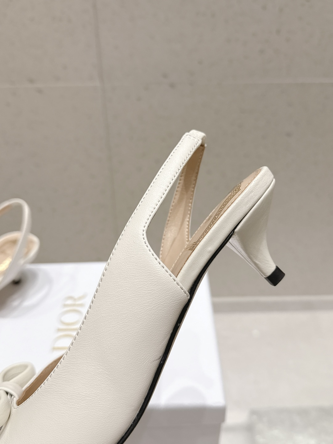 Dior Satin Bow Slingback Sandals