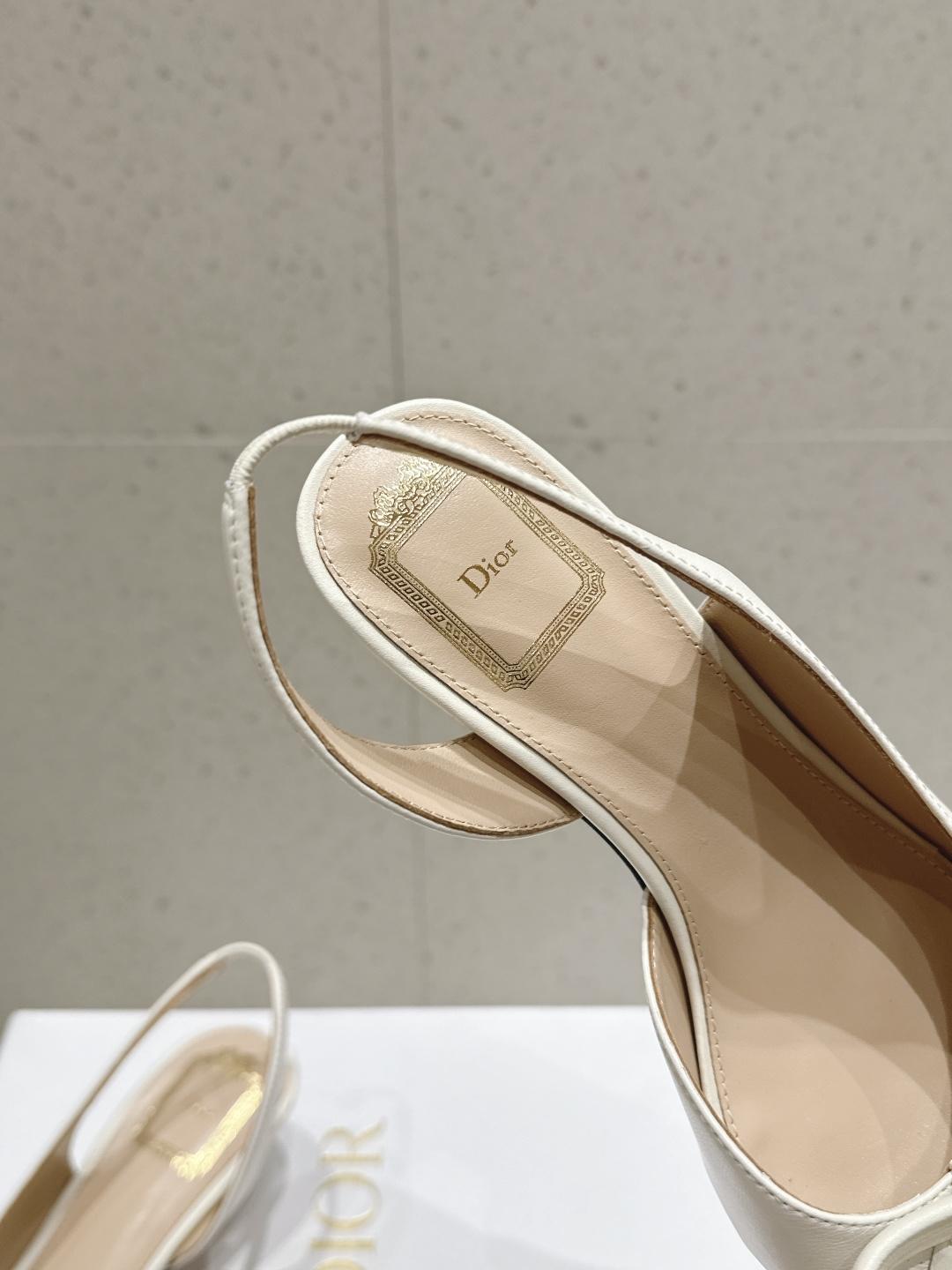 Dior Satin Bow Slingback Sandals