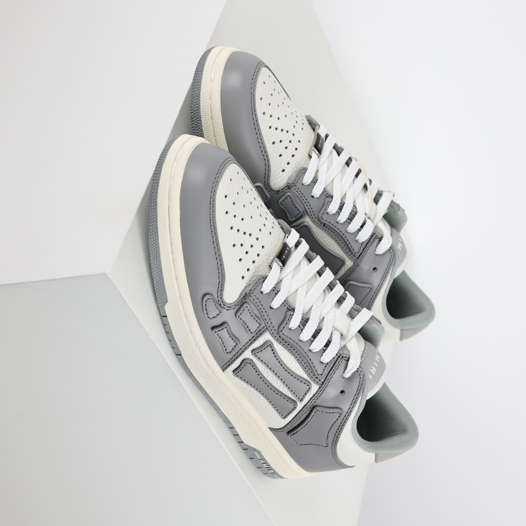 Lw9 AMIRI Skel Top Low Sneakers 洛杉矶街头之王 高奢·埃米尔 骨骼板鞋 黑灰