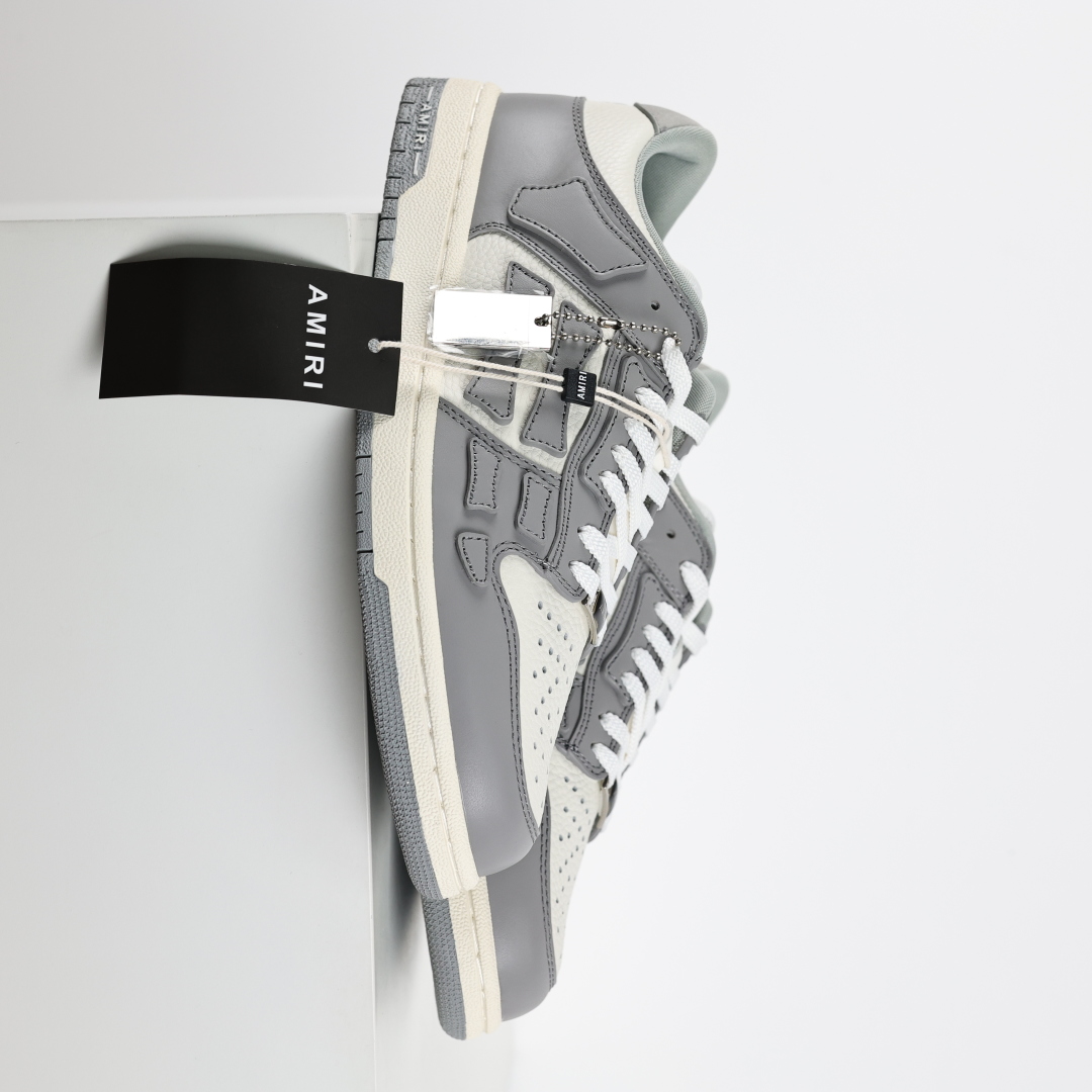 Lw9 AMIRI Skel Top Low Sneakers 洛杉矶街头之王 高奢·埃米尔 骨骼板鞋 黑灰