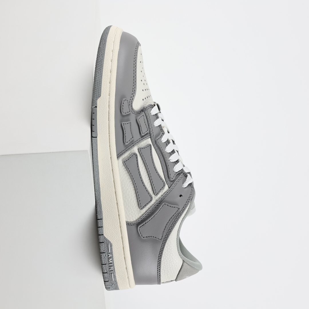 Lw9 AMIRI Skel Top Low Sneakers 洛杉矶街头之王 高奢·埃米尔 骨骼板鞋 黑灰