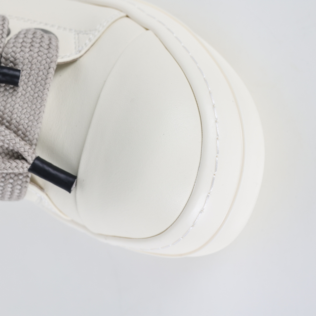 480  X1 Rick Owens Drkshdw 瑞克·欧文斯低帮皮面时尚运动板鞋 米白色