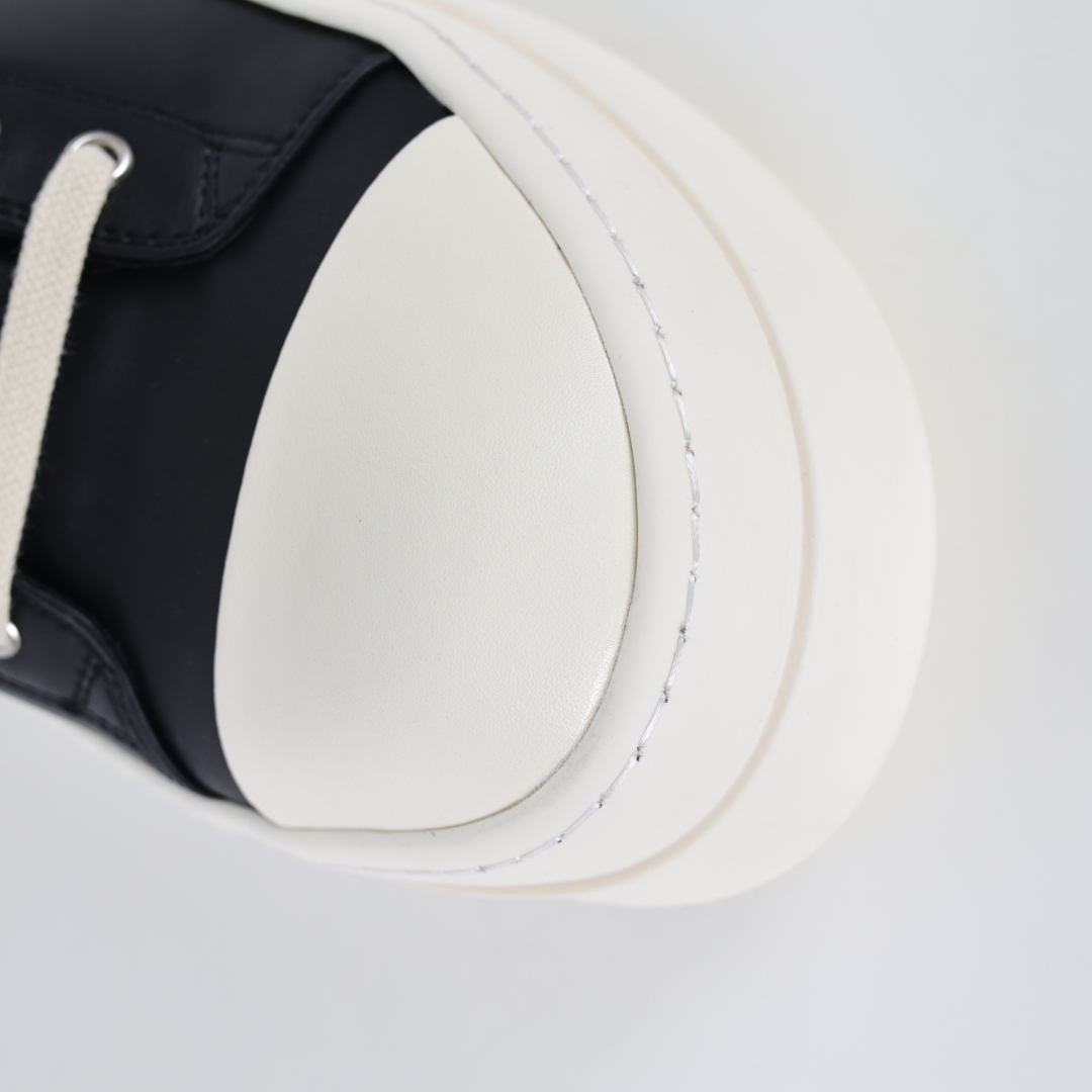 500  X1 Rick Owens Drkshdw 瑞克·欧文斯低帮皮面时尚运动板鞋 黑白厚底