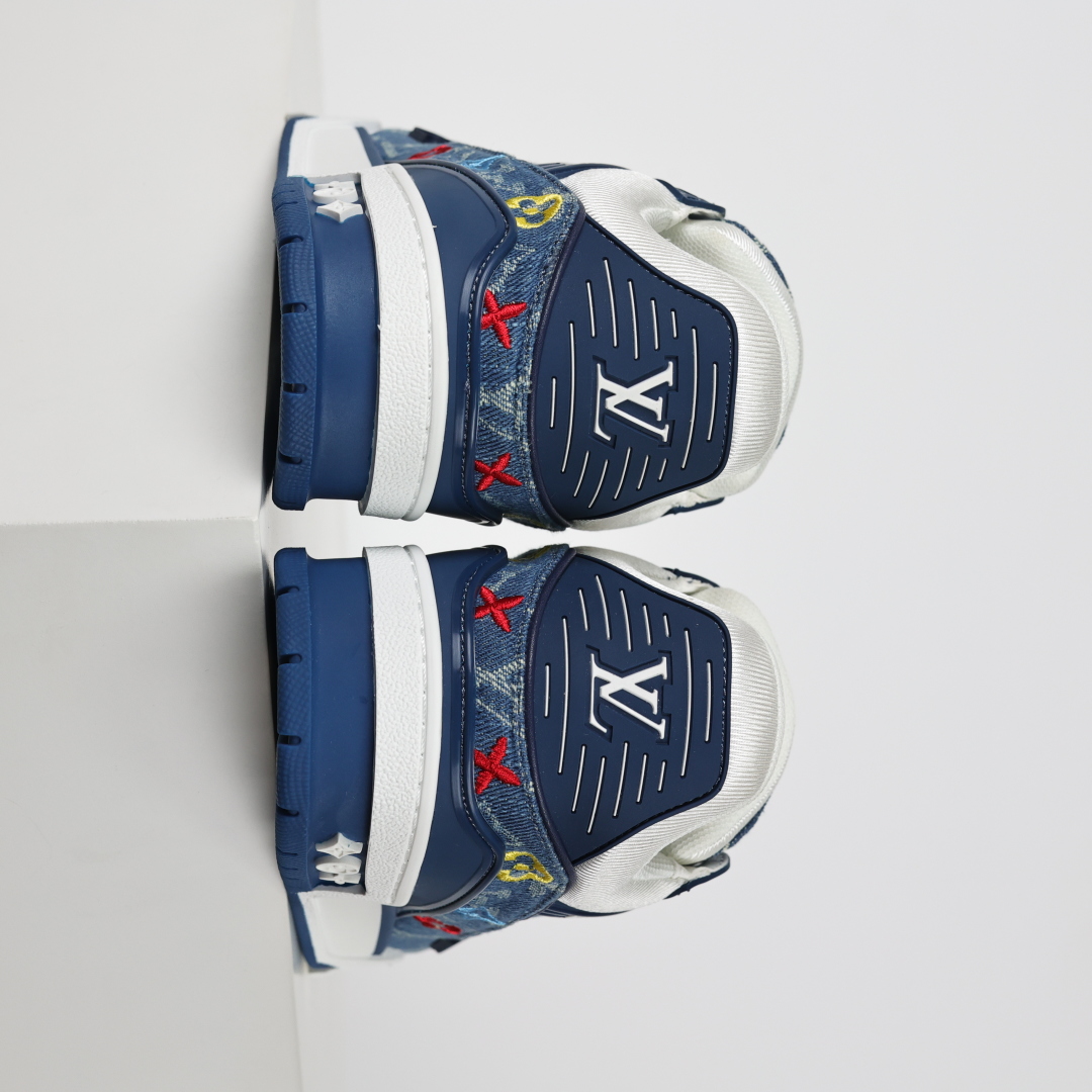 450 村上隆/Takashi Murakami x LOUIS VUITTON Trainer 樱花系列 牛皮革 圆头系带 低帮 板鞋 女款 白色