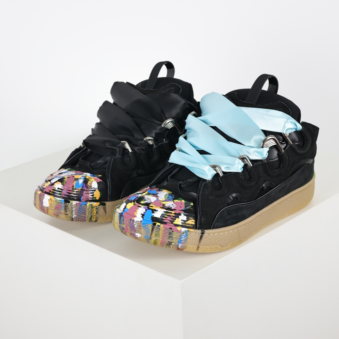 Lanvin Curb Sneakers 浪凡面包鞋 泼墨色-Chinese UA Cheap High Quatity Brand Clothes Bags handbags Sneakers wholesale wholesaler seller from China Factory suppliers Fashion Clothing Shoes best Quality Beautiful Price Lanvin Curb Sneakers 浪凡面包鞋 泼墨色