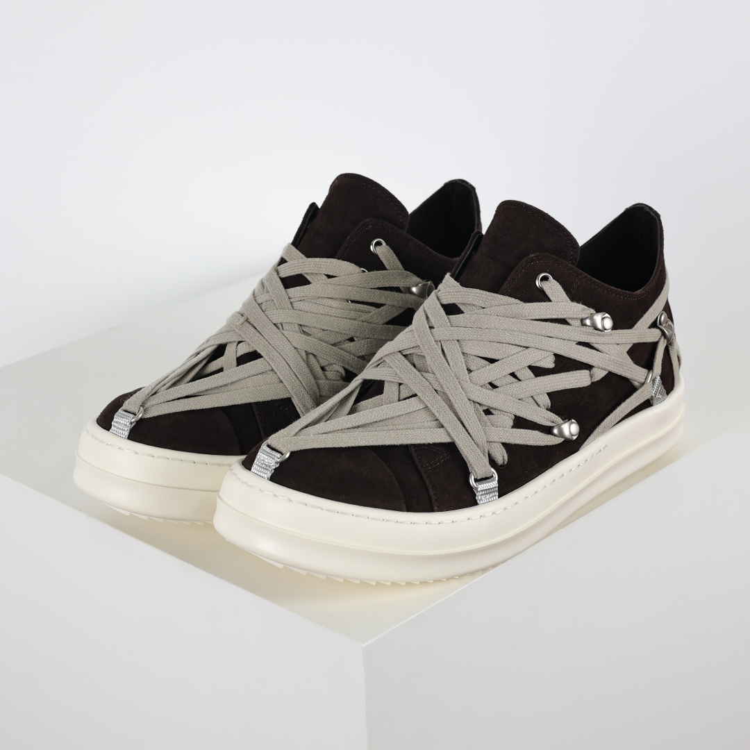 520 大匡威米色疯狂绑带 RO / Rick Owens 瑞克·欧文斯 主线 大匡威/低帮/经典底/疯狂绑带米灰色