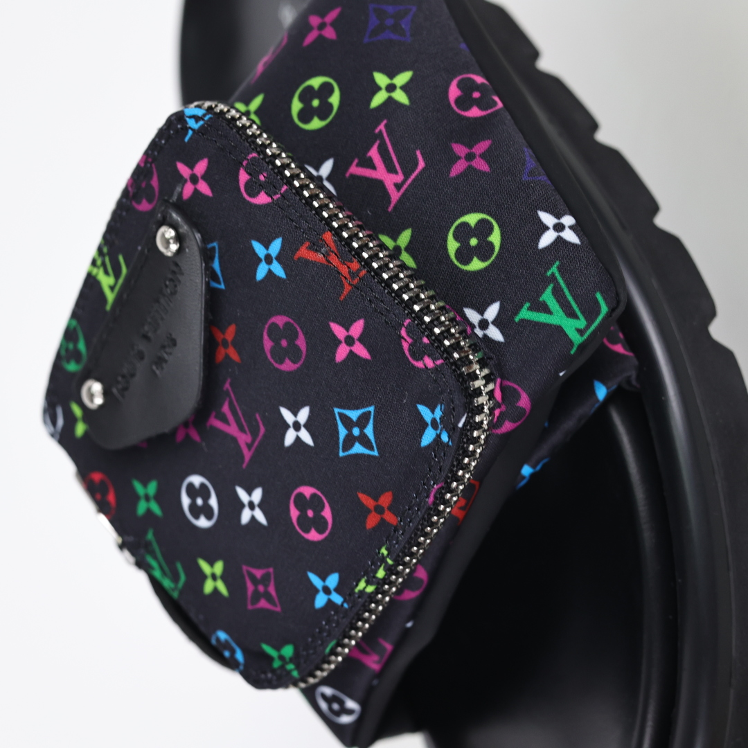 Louis Vuitton 2024专柜 春夏新款 最高限定专柜上新 LV情侣厚底魔术贴拖鞋明星同款
