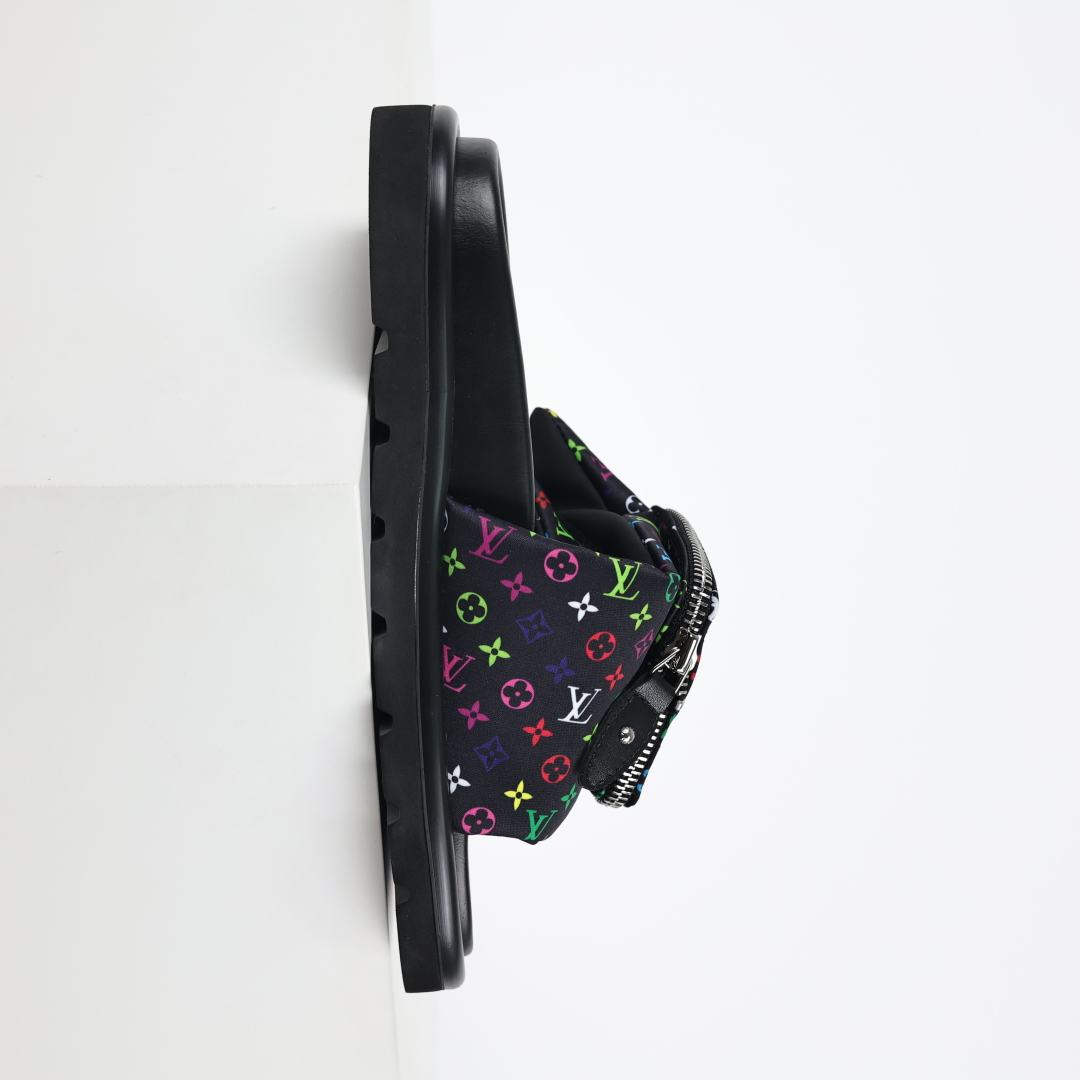 Louis Vuitton 2024专柜 春夏新款 最高限定专柜上新 LV情侣厚底魔术贴拖鞋明星同款