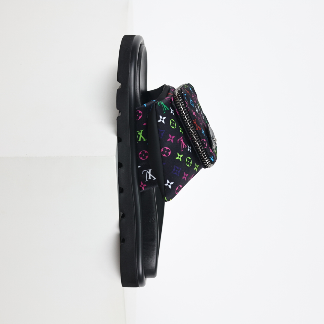 Louis Vuitton 2024专柜 春夏新款 最高限定专柜上新 LV情侣厚底魔术贴拖鞋明星同款