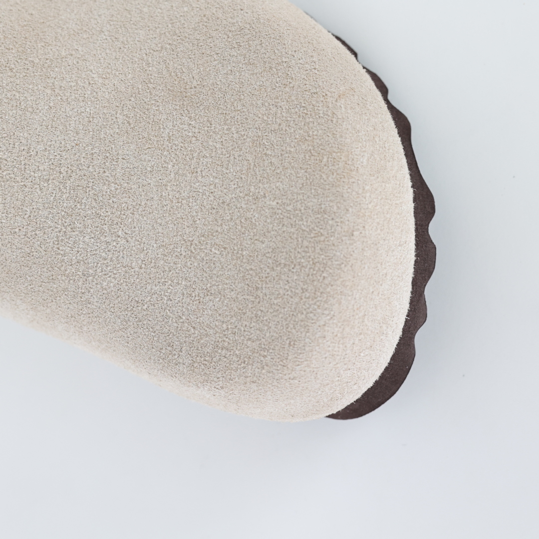 勃肯拖卡其 Birkenstock 勃肯全包系列 勃肯伦敦系列低帮牛皮绒面革平底复古软木休闲鞋