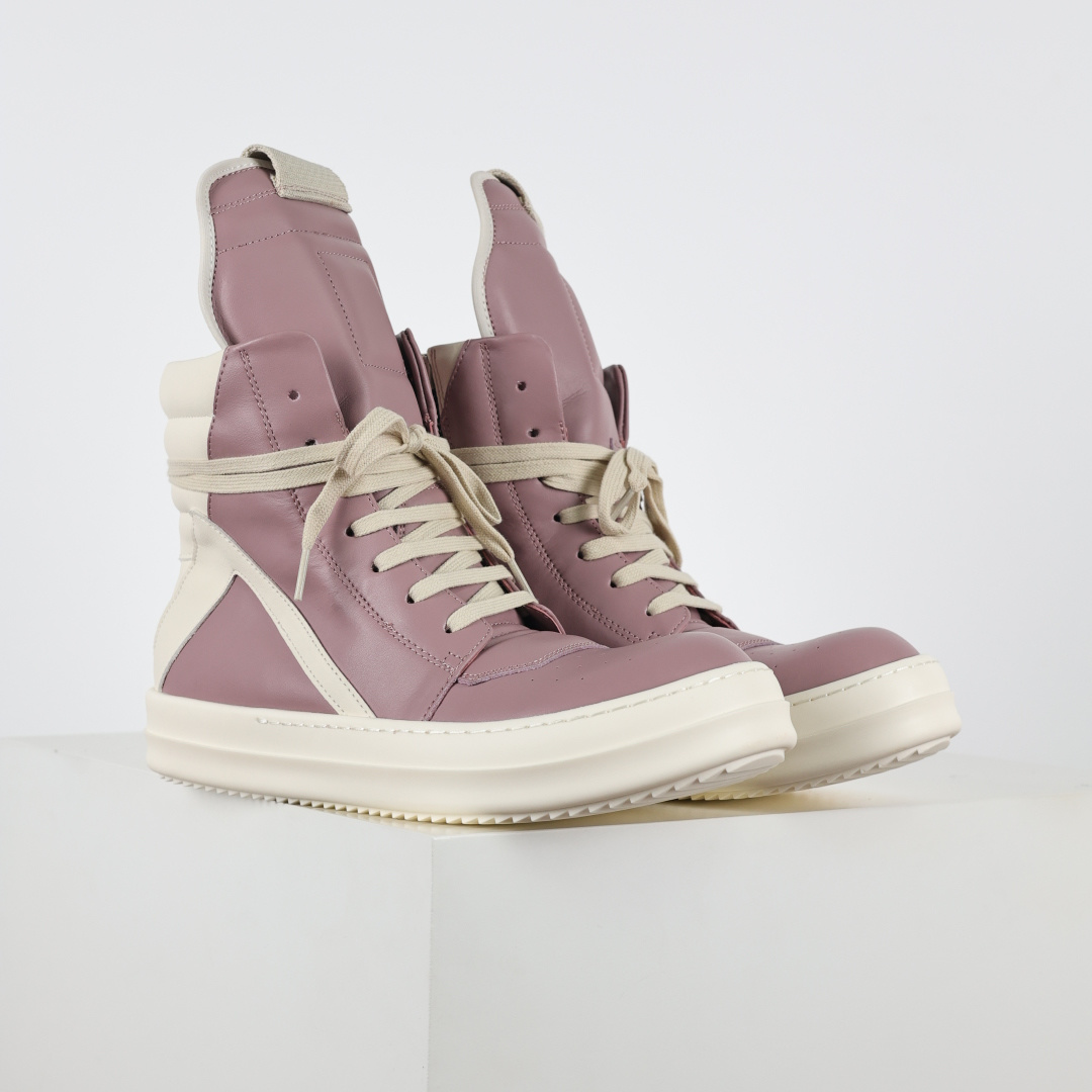 540 RO欧文斯Rickowens 樱花粉倒三角 Ro西瓜头厚底高邦