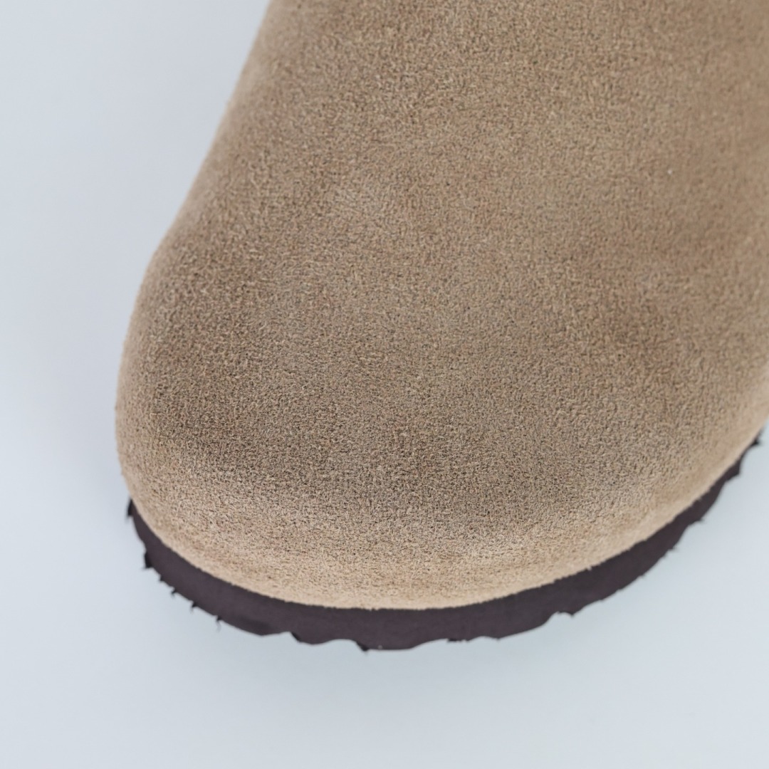 勃肯栗色 全包式懒人单鞋 博肯Birkenstock Birkenstock LondSuede Leather 伦敦系列包头平底复古软木底休闲拖鞋