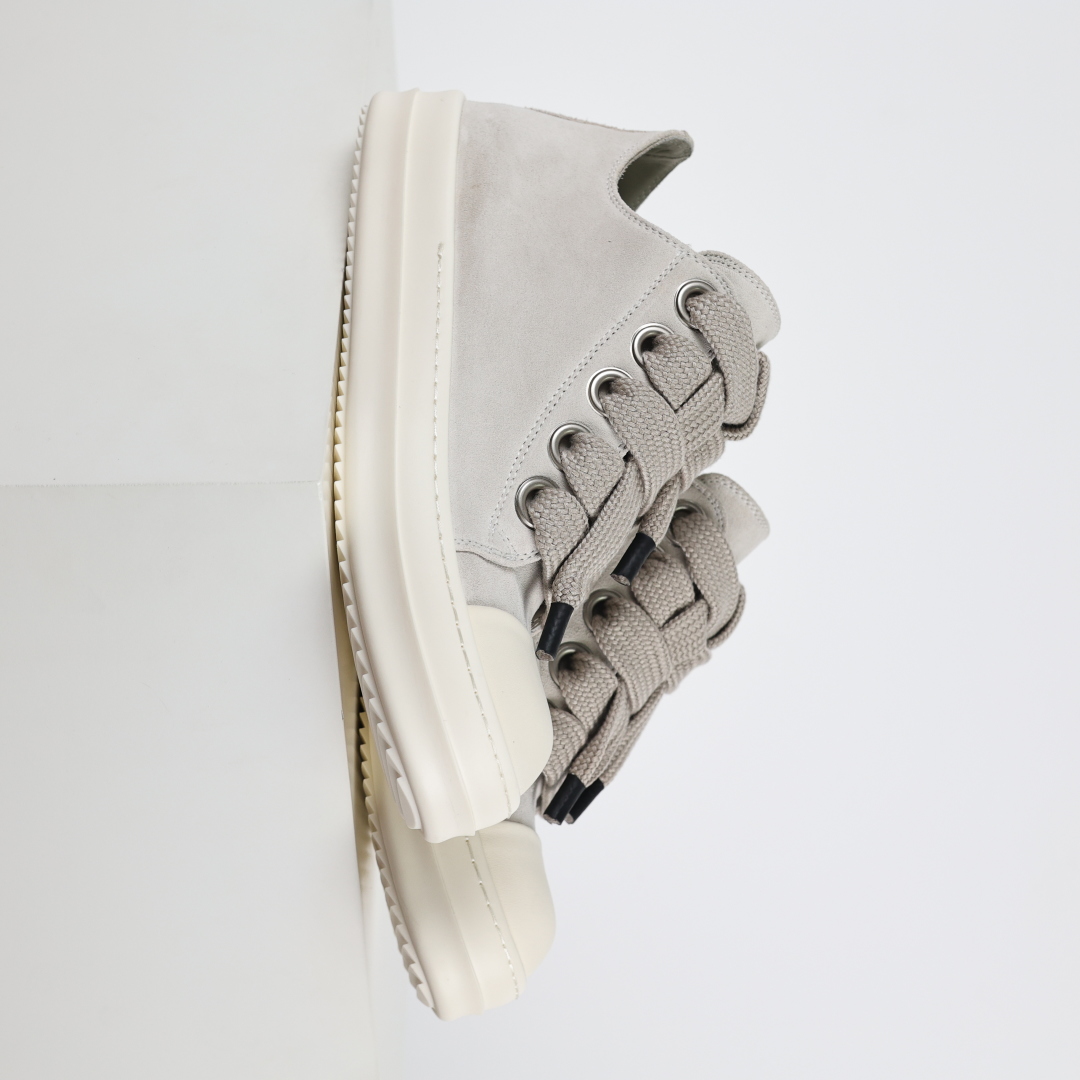名称 灰白麂皮粗鞋带大匡威 RO / Rick Owens 瑞克·欧文斯 主线 款式 低帮/粗鞋带/大匡威