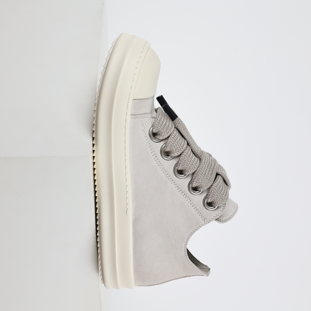 名称 灰白麂皮粗鞋带大匡威 RO / Rick Owens 瑞克·欧文斯 主线 款式 低帮/粗鞋带/大匡威