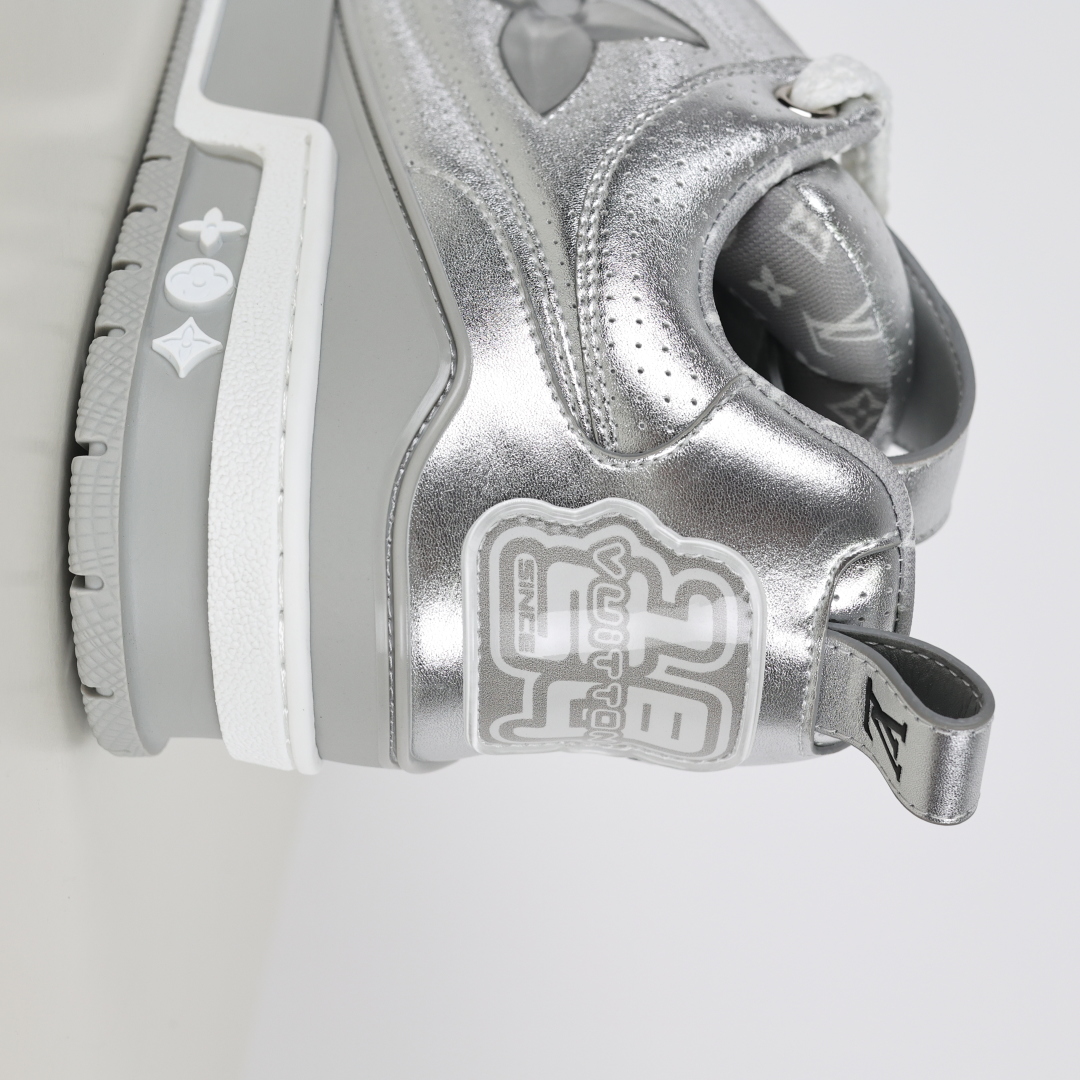 LV路易威登Louis VuittSkate 1854 Low Sneaker LV54系列低帮复古百搭休闲运动文化滑板板鞋“2.0天蓝白大花卉”1ACEAO