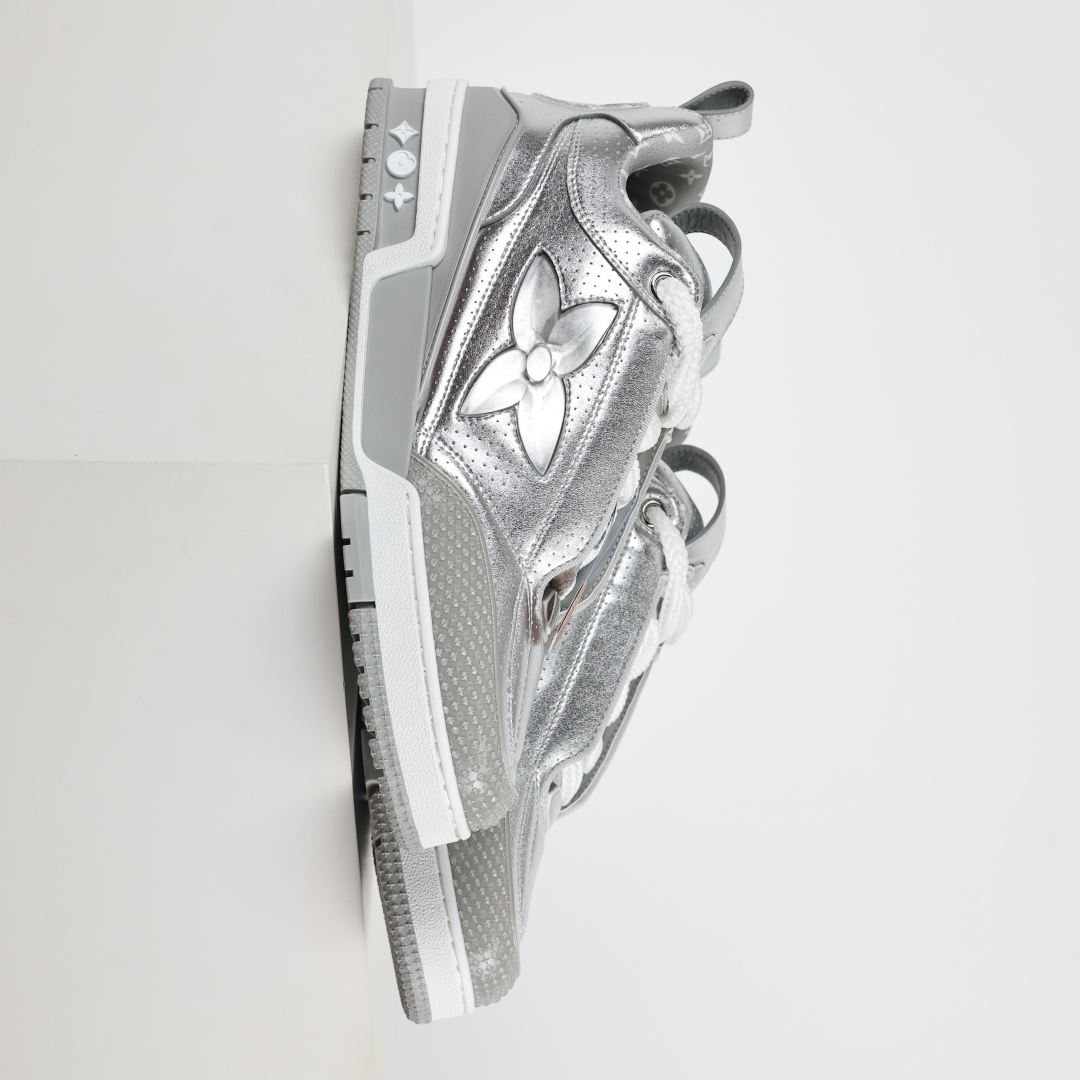 LV路易威登Louis VuittSkate 1854 Low Sneaker LV54系列低帮复古百搭休闲运动文化滑板板鞋“2.0天蓝白大花卉”1ACEAO