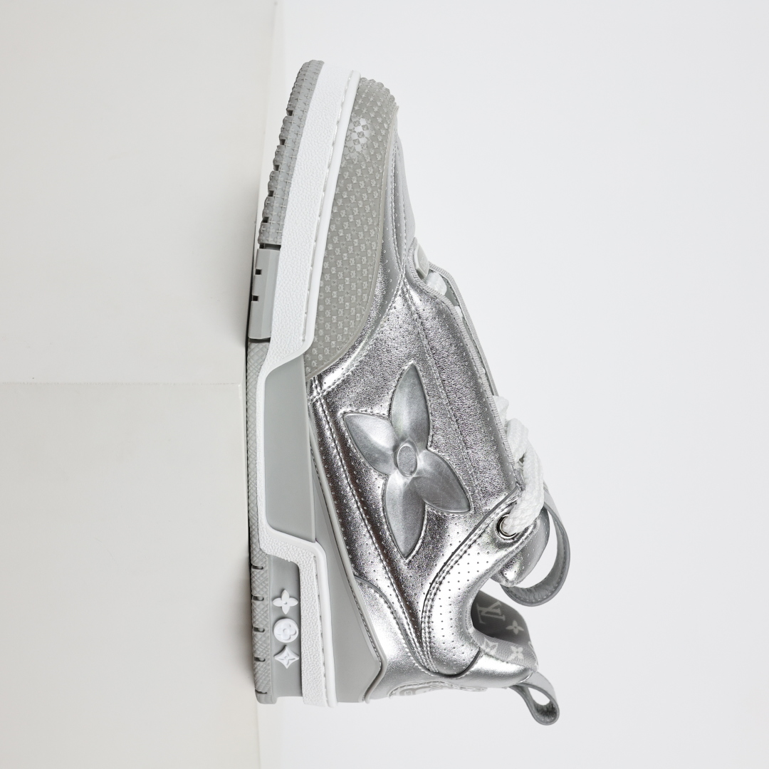 LV路易威登Louis VuittSkate 1854 Low Sneaker LV54系列低帮复古百搭休闲运动文化滑板板鞋“2.0天蓝白大花卉”1ACEAO