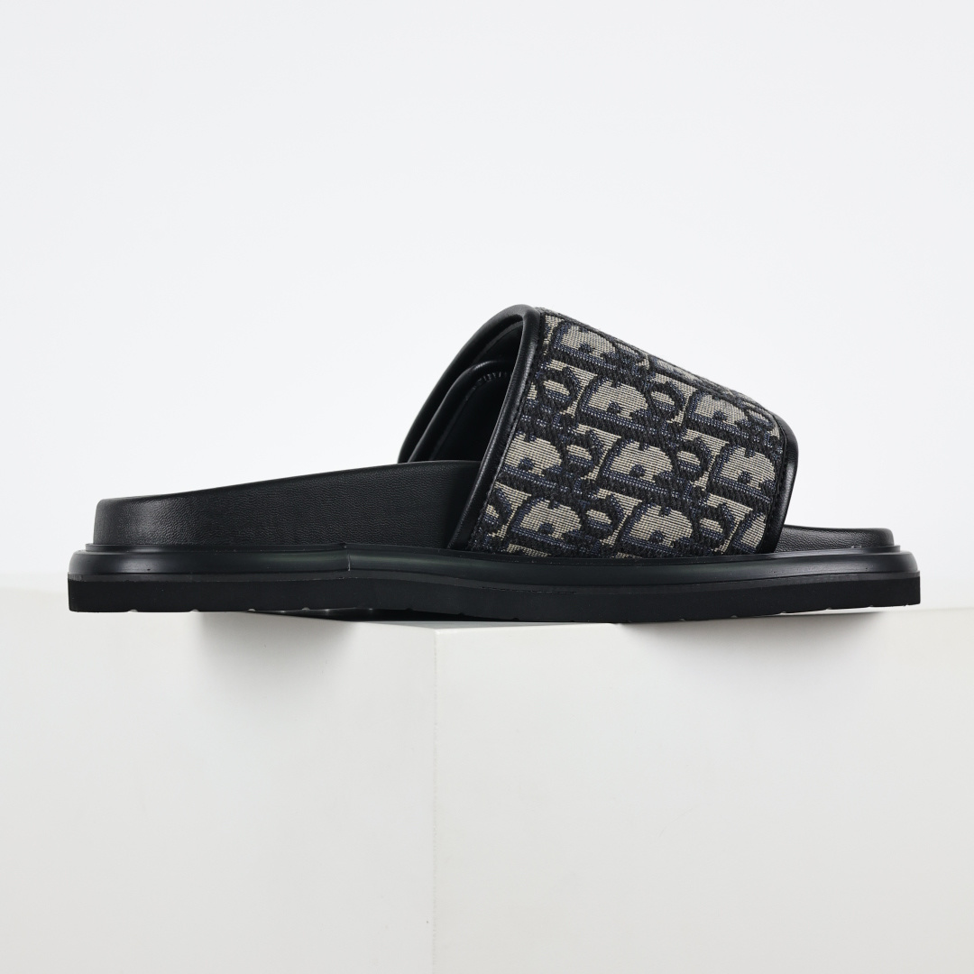 250 Dior 迪奥 最新款 Dioriviera Dw 圆头套穿一字拖鞋 厚底 拖鞋