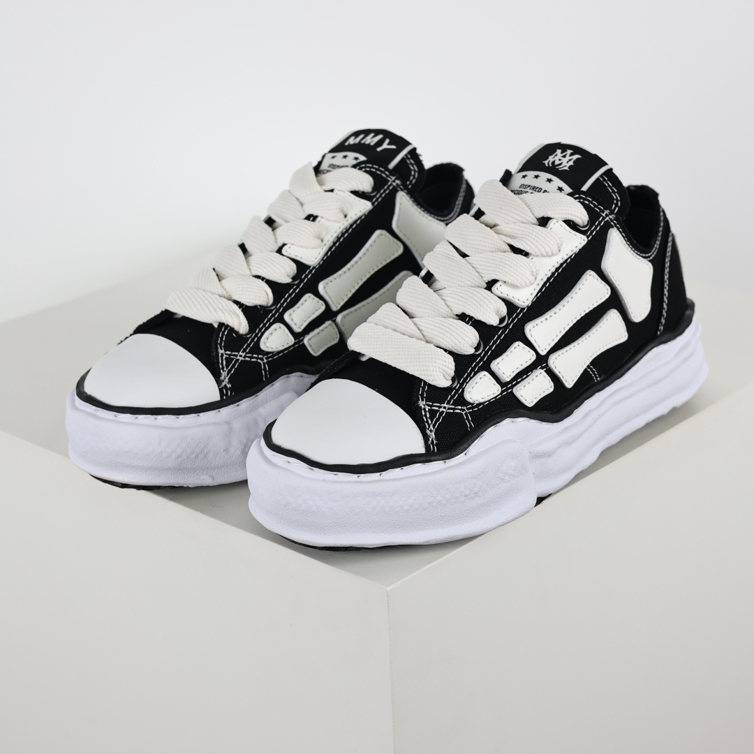 350 东莞原产（精彩抢先版）三元康裕 Mmy x Amiri 联名款 三原康裕品牌MMY/Maison MIHARA YASUHIRO Wayne Original Sole Leather Low Sneaker版变形溶解雪糕底