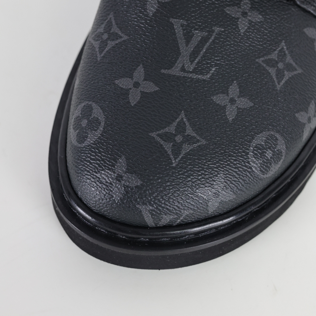 350 LouisVuittonEasy路易威登 LV 皮革拼接博肯半包头 拖鞋 凉鞋