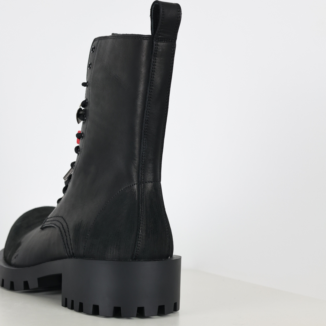 620 巴黎世家BALENCIAGA Men's Leather boots 大头米奇风真皮德比休闲厚底皮鞋