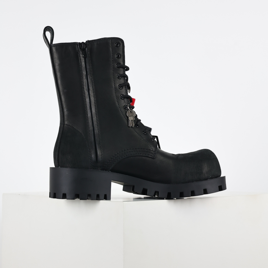620 巴黎世家BALENCIAGA Men's Leather boots 大头米奇风真皮德比休闲厚底皮鞋